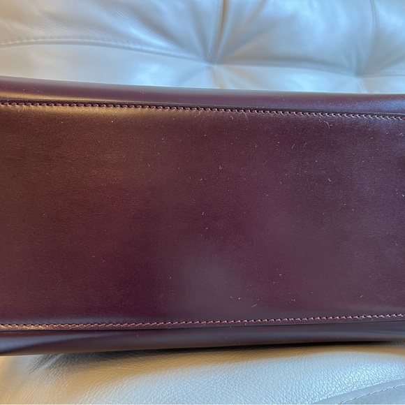 Valextra Iside Medium Red Maroon top handle shoulder bag - Picture 7 of 9